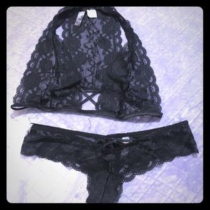 Dream girl Black lace Lingerie Set S/M